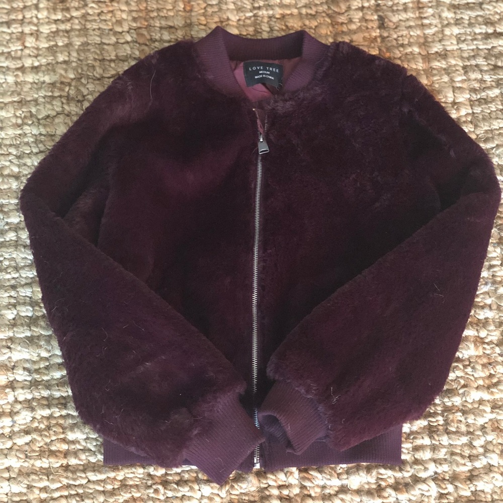 Faux Fur Bomber Jacket